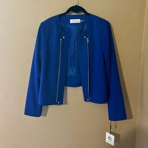 Calvin Klein Womens jacket vibrant blue nwt size 14P